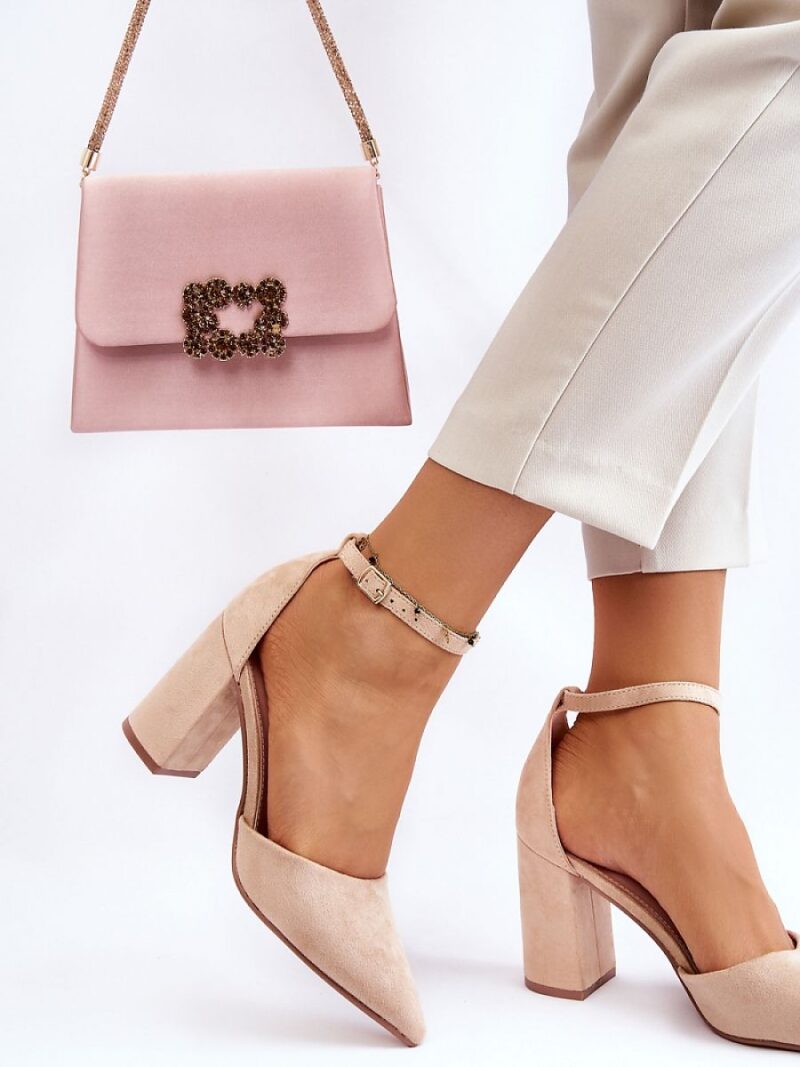 Czółenka Model Lexie QA203P Beige Zamsz - Step in style - obrazek 2