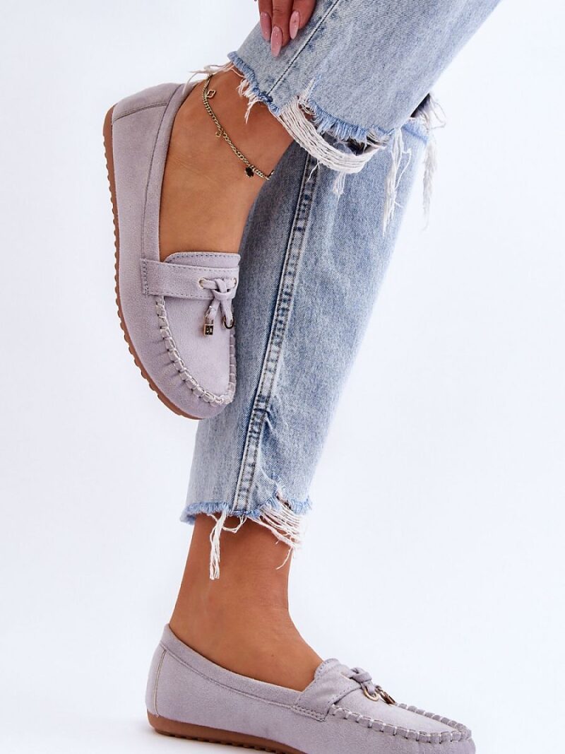 Mokasyny Model Good Time ZA28P Grey - Step in style - obrazek 3