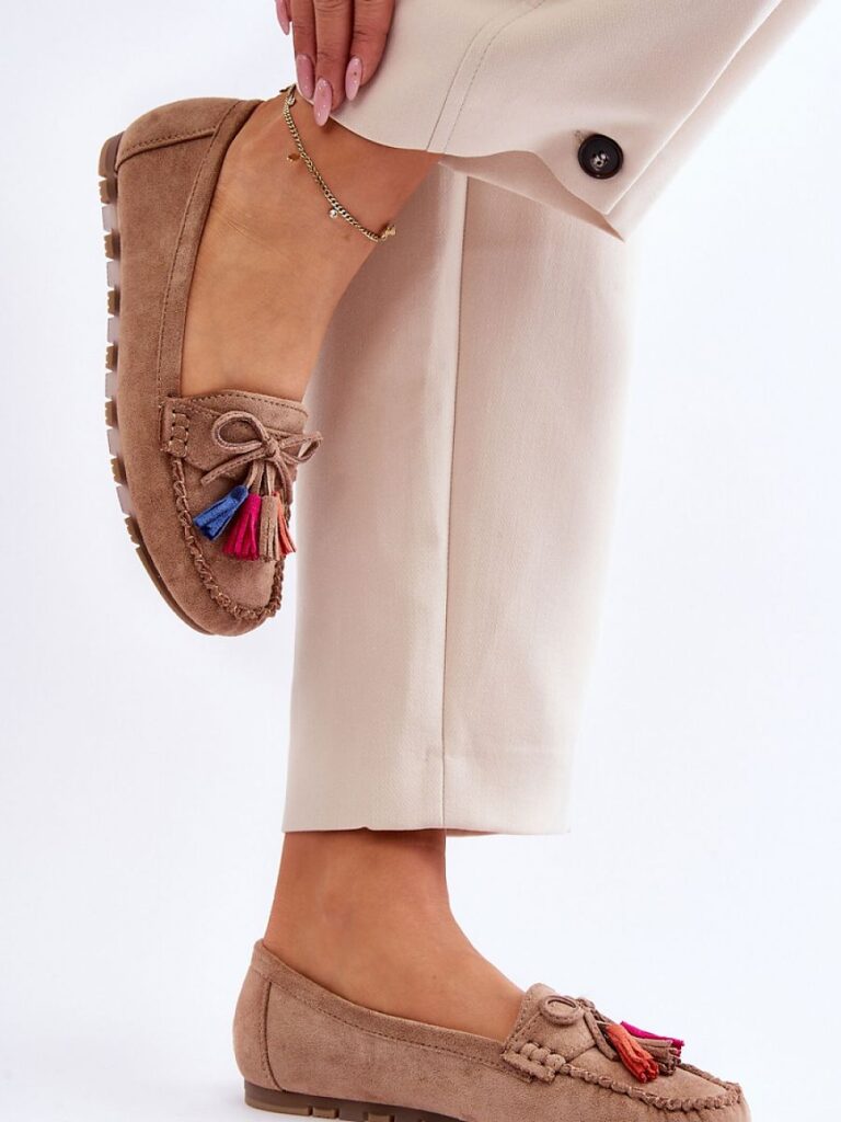 Mokasyny Model Dorine GS37 Dark Beige - Step in style