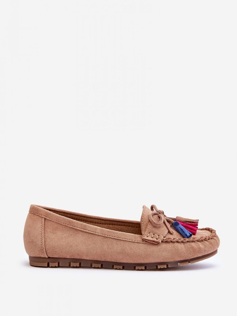 Mokasyny Model Dorine GS37 Dark Beige - Step in style - obrazek 2