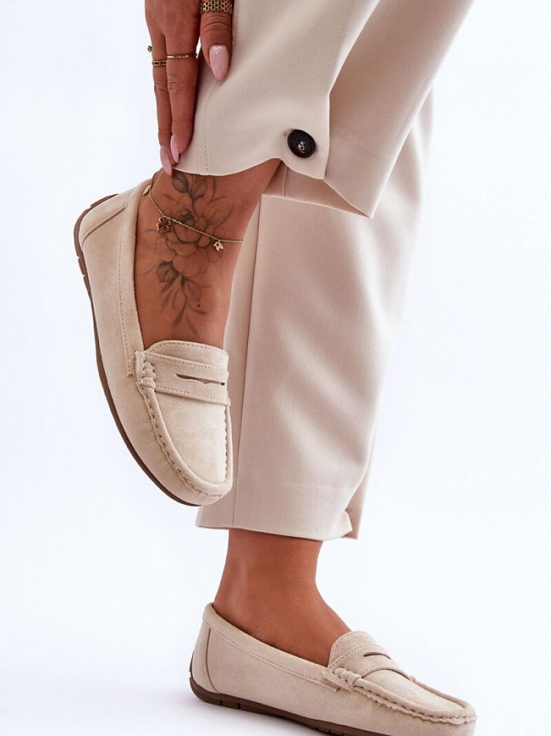 Mokasyny Model Lenvie FT245 Beige - Step in style - obrazek 2