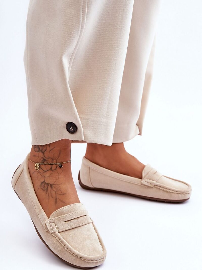 Mokasyny Model Lenvie FT245 Beige - Step in style - obrazek 3